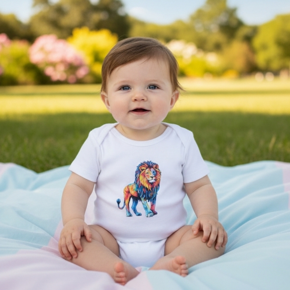 New Colorful Lion 6-12 Mth Baby Tee